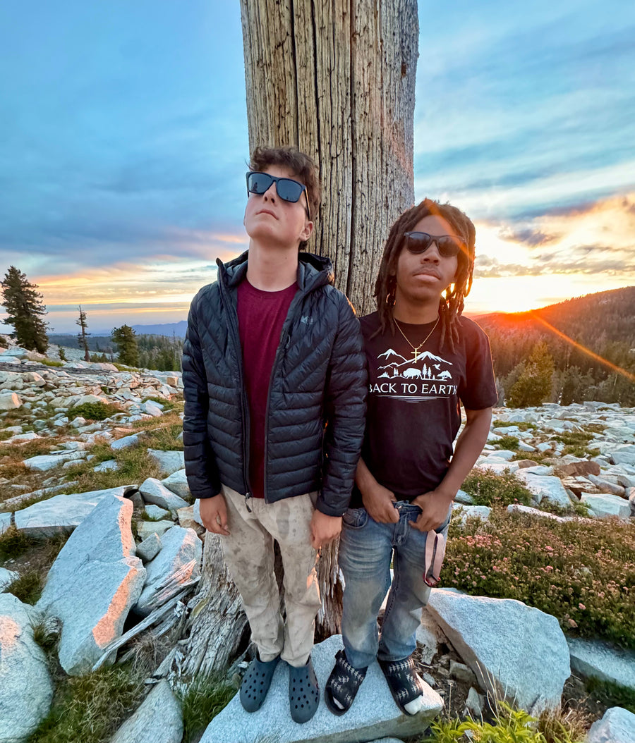 Around the campfire at sunset