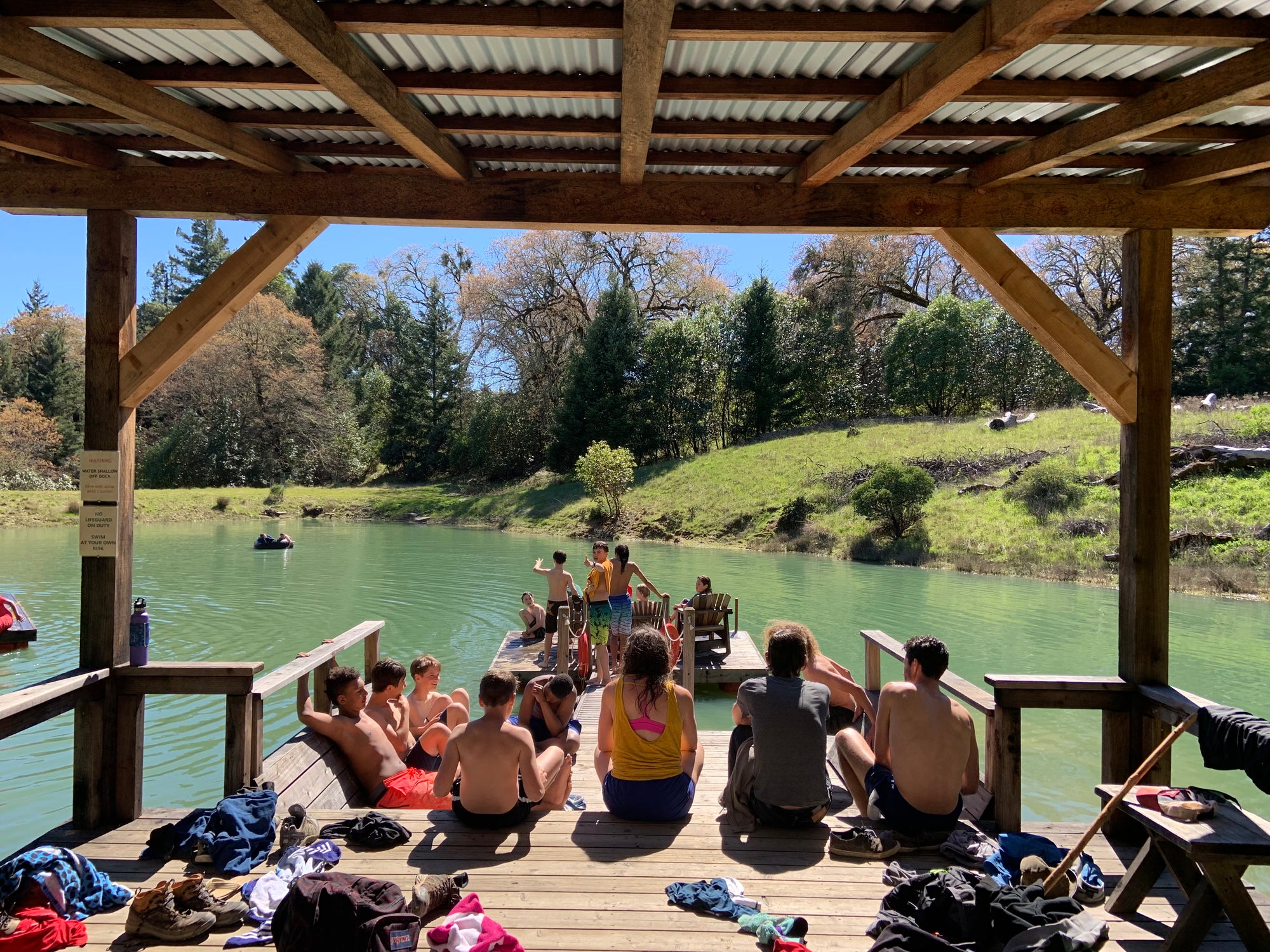 Diverse teens in the outdoors