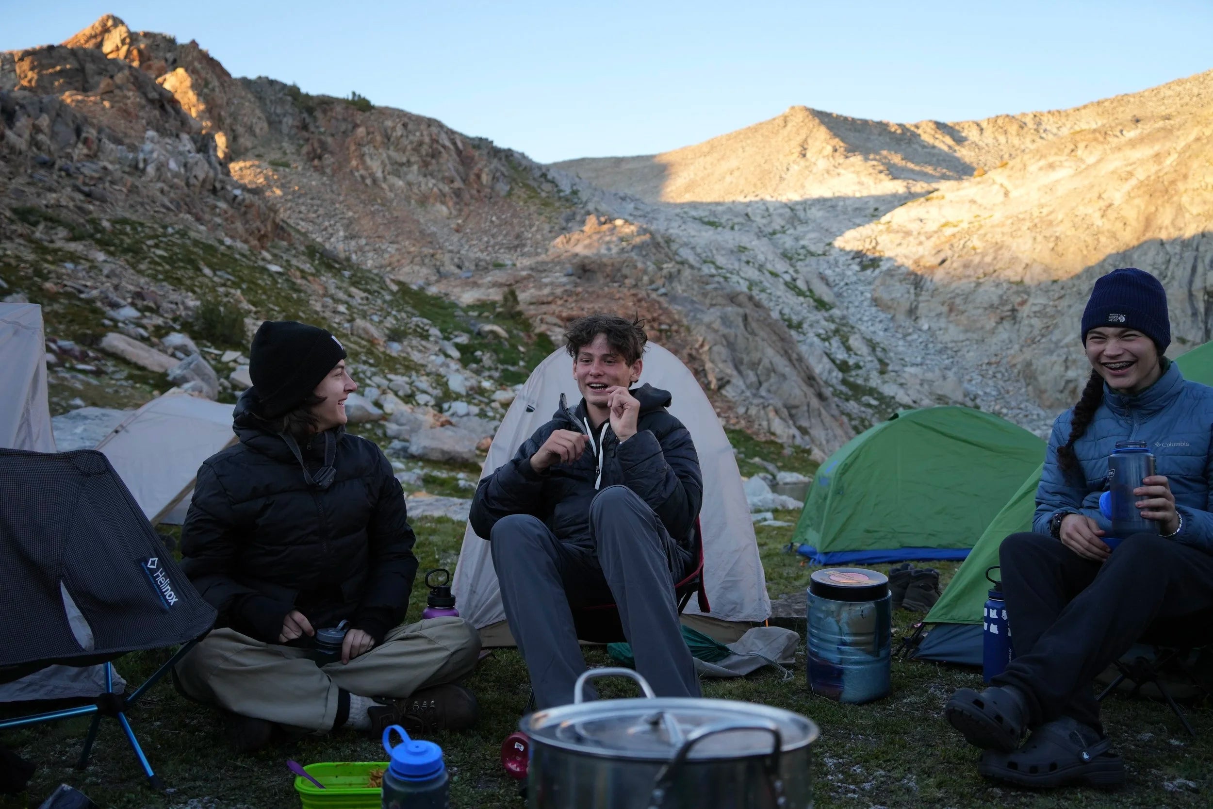 A group gathering outdoors
