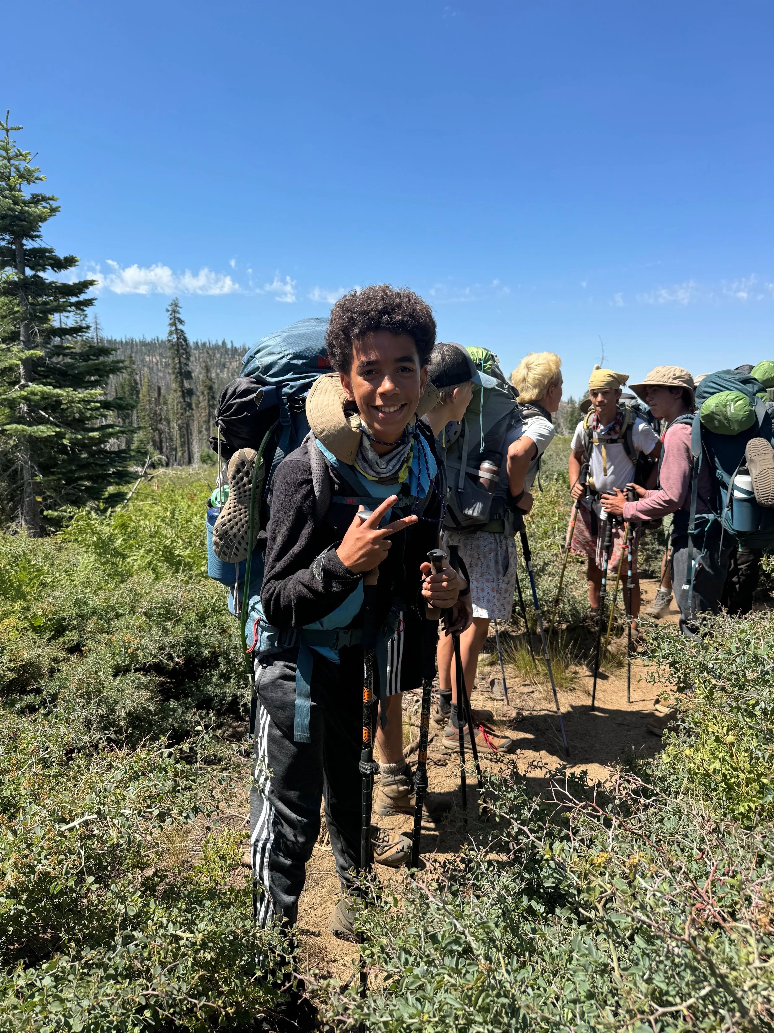 Group in the mountains